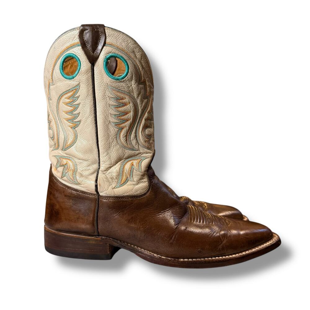 Justin Boots Brown and Cream Men's Boots - Picture 5 of 10